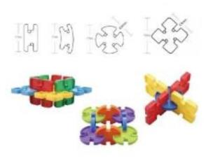 Opakowanie Klocki puzzle 75 elementów