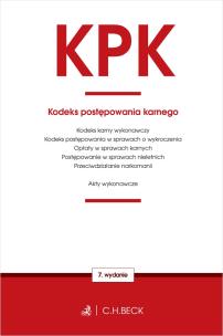 Okładka książki KODEKS POSTĘPOWANIA KARNEGO ORAZ USTAWY TOWARZYSZĄCE WYD. 7