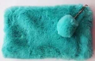 Opakowanie Kosmetyczka/Piórnik - futro (niebieski)