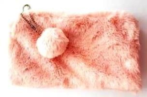 Opakowanie Kosmetyczka/Piórnik - futro (róż)