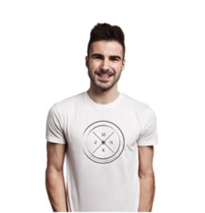 Opakowanie Koszulka męska biała „Mężczyzna z nieba rodem”, rozmiar S