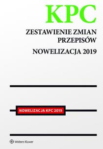 Okładka książki KPC. Zestawienie zmian przepisów. Nowelizacja 2019