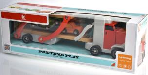 Opakowanie Laweta drewniana z samochodami