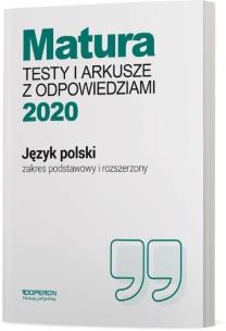 Okładka książki Matura 2020 J. polski Testy i arkusze ZPiR