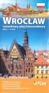 Okładka książki Plan kieszonkowy rys.-Wrocław 1:16 500 w.2019