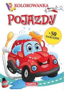 Okładka książki POJAZDY KOLOROWANKA Z NAKLEJKAMI