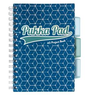 Project Book A5/200K kratka Glee niebieski. Wydawca: Pukka Pads. Multiszop.pl Opakowanie Project Book A5/200K kratka Glee niebieski
