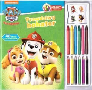 Okładka książki Psi Patrol. Zabawy z kredkami. Prawdziwy bohater