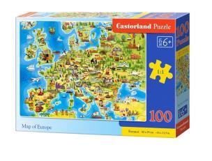 Opakowanie Puzzle 100 Map of Europe CASTOR