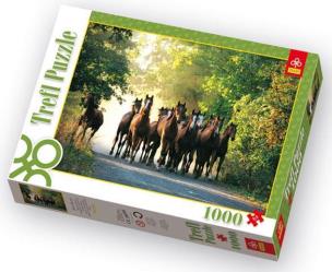 Okładka książki Puzzle 1000 Stadnina koni Widzów, Polska  TREFL