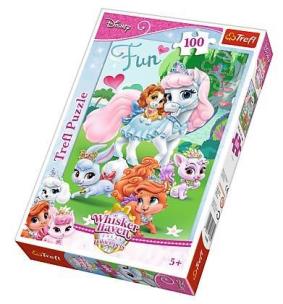 Opakowanie Puzzle 100 - Harce w ogrodzie TREFL