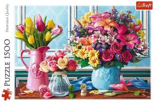 Opakowanie Puzzle 1500 Kwiaty w wazonach TREFL
