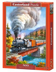 Puzzle 500 Train Crossing CASTOR. Wydawca: Castorland. Multiszop.pl Opakowanie Puzzle 500 Train Crossing CASTOR