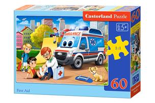 Puzzle 60 First Aid CASTOR. Wydawca: Castorland. Multiszop.pl Opakowanie Puzzle 60 First Aid CASTOR