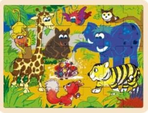 Opakowanie Puzzle drewniane Dżungla