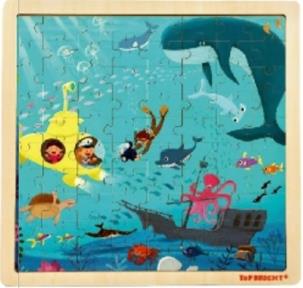 Puzzle drewniane Ocean. Wydawca: Playme. Multiszop.pl Opakowanie Puzzle drewniane Ocean