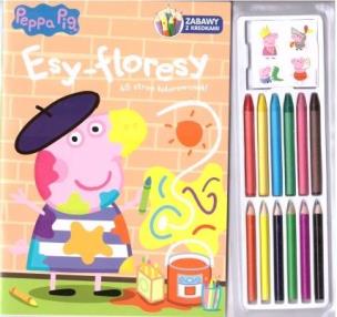 Okładka książki Świnka Peppa. Zabawy z kredkami. Esy-floresy