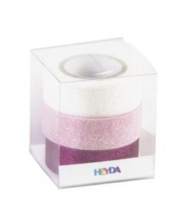 Opakowanie TASIEMKI BROKATOWE RÓŻOWO BIAŁE 20-35843 75