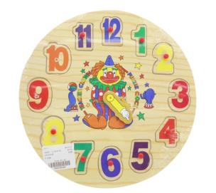 Opakowanie Układanka drewniana zegar z pinezkami