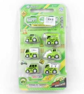Opakowanie Zestaw autek zielonych 6 szt