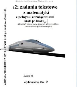Okładka książki 122 zadania tekstowe z matematyki z pełnymi rozw.