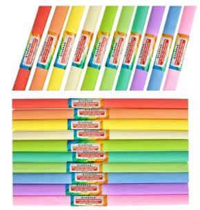 Opakowanie BIBUŁA MARSZCZONA 50X200CM MIX PASTEL 10 SZTUK