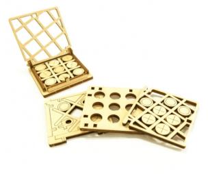 Opakowanie Drewniana gra podróżna 3D Kółko i krzyżyk 2