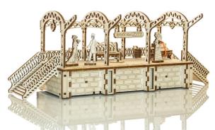 Opakowanie Drewniane puzzle 3D Stacja kolejowa