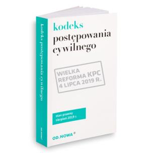 Okładka książki KODEKS POSTĘPOWANIA CYWILNEGO 08.2019