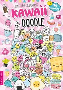 Okładka książki Kreatywne kolorowanie Kawaii and Doodle
