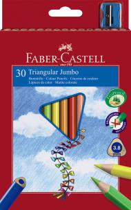 Okładka książki  Kredki Jumbo trójkątne 30 kol + temp FABER CASTELL