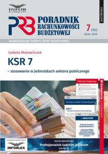 Okładka książki KSR 7- stosowanie w jednostkach sektora publicznego