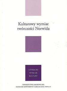 Okładka książki Kulturowy wymiar twórczości Norwida