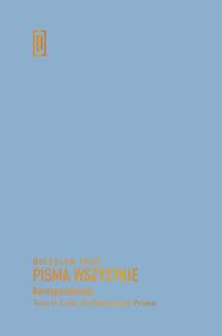 Okładka książki Listy do Bolesława Prusa