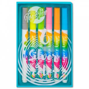 Opakowanie MARKERY SILVER AND COLOR 6 SZT STN 5744