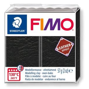 Opakowanie Masa Fimo Leather effect 57g czarny
