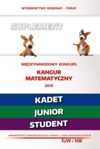 Okładka książki Matematyka z wesołym kangurem Suplement 2019 (Kadet/Junior/Student)