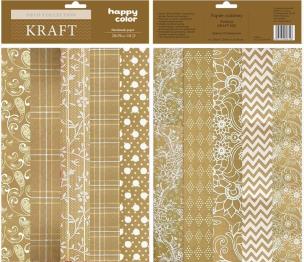 Opakowanie Papier ozdobny Kraft 20x29 cm HAPPY COLOR