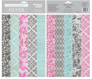 Opakowanie Papier ozdobny Silver 20x29 cm HAPPY COLOR