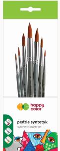 Opakowanie Pędzle artystyczne syntet.okrągłe 7szt HAPPY COLOR