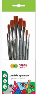 Opakowanie Pędzle artystyczne syntet.płaskie 8szt HAPPY COLOR