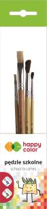 Opakowanie Pędzle szkolne mix włosia B 4szt HAPPY COLOR