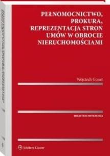 Okładka książki Pełnomocnictwo, prokura, reprezentacja stron...