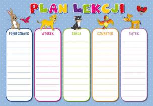 Opakowanie Plan lekcji + tabliczka mnożenia