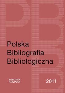 Okładka książki Polska Bibliografia Bibliologiczna 2011