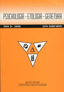 Opakowanie Psychologia Etologia Genetyka Tom 21 2010