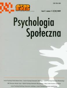 Opakowanie Psychologia społeczna  1-2 2009 Tom 4