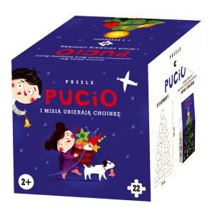 Pucio i Misia ubiera choinkę. Autor: Galewska-Kustra Marta. Multiszop.pl Okładka książki Pucio i Misia ubiera choinkę