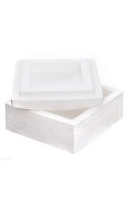 Opakowanie Pudełko kwadratowe styropianowe 13,5 x13,5cm 3szt