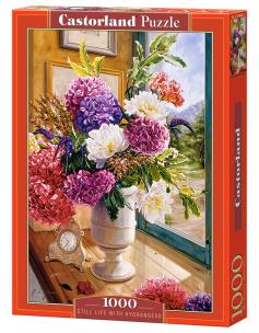 Puzzle 1000 Still life with hydrangeas CASTOR. Wydawca: Castorland. Multiszop.pl Opakowanie Puzzle 1000 Still life with hydrangeas CASTOR